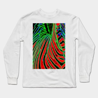 Neon red stripes Long Sleeve T-Shirt